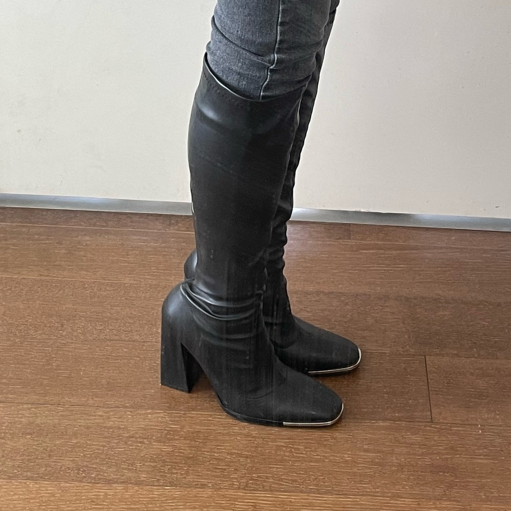 Public Desire Knee high heeled boots